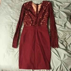Lulus maroon dress